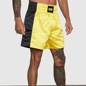 Pantalones cortos de boxeo para adultos de alta calidad para hombres, poliéster, secado rápido, transpirable, ropa de entrenamiento de verano, precio al por mayor, productos de boxeo - Product Image 5