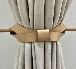 Handmade Leather Curtain Tie-Back Elegant Window Treatment - Product Image 1