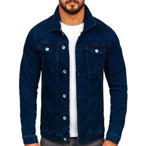 Vente en gros d'usine de veste denim décontractée grande taille avec boutons pour hommes marque de vente chaude personnalisable avec trou déchiré - Product Image 5