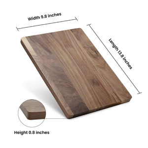 Tabla de cortar redonda hecha a mano de madera de nogal oscuro Natural personalizada OEM para cocina accesorio de cocina personalizado caja empaquetada - Product Image 6
