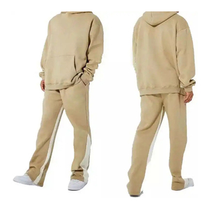 Joggers empilés Survêtement fuselé Hommes Joggers Costumes Ensemble Hommes Survêtement Évasé 2 Pièces Ensemble Avec Marque Personnalisée - Product Image 3