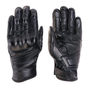 Guantes de Motocicleta de Cuero Completo, Impermeables, con Protección de Nudillos, Guantes Clásicos de Motocicleta con Deslizadores en la Palma - Product Image 3