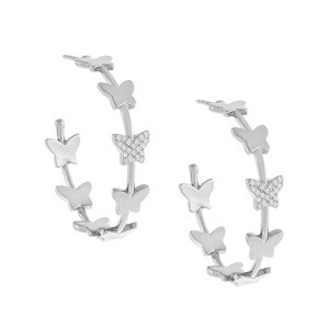 Orecchini Pendenti a Farfalla con Grande Fiocco per Donne, Gioielli Classici con Pietre Scintillanti per Fidanzamento - Product Image 3