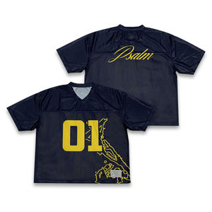 OEM Custom American <b>Football</b> Jersey American Loose Rugby Striped <b>Retro</b> Racing Summer Mesh Jersey v-neck <b>Retro</b> jersey - Product Image 4