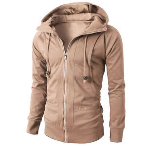 เสื้อฮู้ดซิปผู้ชายแบบลำลอง สกรีนโลโก้ได้ตามต้องการ เนื้อผ้านุ่ม ระบายอากาศดี ลายเรียบ สำหรับฤดูหนาว รับสกรีนซิลค์สกรีน พร้อมรับผลิตแบรนด์ส่วนตัว - Product Image 3