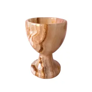 ถ้วยไอศกรีมโอนิกซ์สีเหลืองขนาดเล็กถ้วยน้ำแข็งหินอ่อนนิลถ้วยไอศกรีมหินโอนิกซ์ - Product Image 1