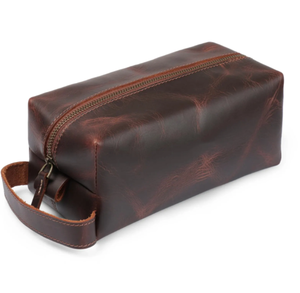 Neceser de cuero impermeable y kit de afeitado para hombre - Product Image 4