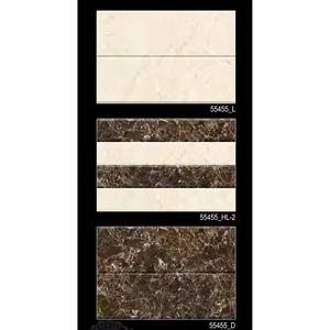 OEM 300x450mm Southern Vintage completo pulido porcelana blanco y negro rústico antiguo ondulado en relieve azulejos de cerámica de pared - Product Image 5