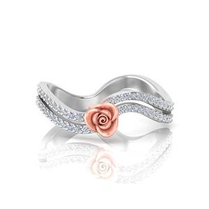 Anillo DE BODA romántico con diamante labgrown personalizable 10K 14K 18K anillo de oro para mujeres y niñas joyería fina para fiestas - Product Image 1