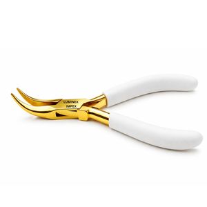 Curved Nose <b>Plier</b> Brown Black Color Precision Wire Bending Tool Stainless Steel Comfort Grip OEM Manufacturer Your Logo Printing - Product Image 4