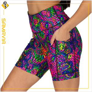 SAMAVIA Short de yoga taille haute personnalisé pour femmes Short de fitness respirant et extensible Fabricant - Product Image 6