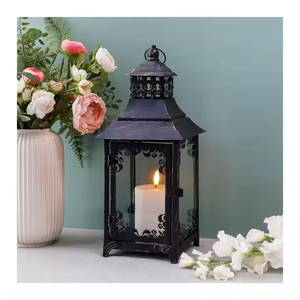 Linternas Amazons Linternas de velas decorativas de metal en dos tamaños para iluminación del hogar y jardín, hechas a mano y directas de fábrica. - Product Image 2