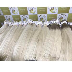 Tono frío Rubio Hot Trending Doble calidad Cutícula alineada Cabello a granel Cabello humano virgen Materia prima Cabello de lujo sin procesar - Product Image 5