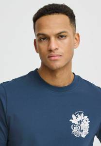 Haute qualité personnalisé hommes 100% coton imprimé T-Shirt Style col rond t-shirt longueur impression numérique - Product Image 2