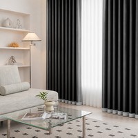 Tissu occultant en chenille pour rideaux, en fibre de polyester douce, pour chambre et salon, vente en gros