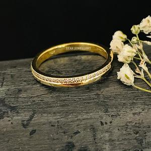 แหวนแต่งงานประดับเพชรชุดปูทอง14K - Product Image 3