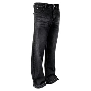 Custom Back Buckle Straight Loose <b>Relaxed</b> <b>Fit</b> Vintage Bell Bottom Raw Salvage Original Japanese Selvedge Denim <b>Jean</b> Pant For <b>Men</b> - Product Image 3