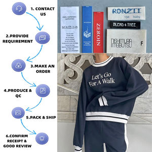 Sudadera de lana de algodón 100% de alta calidad a la moda, Sudadera de cuello simulado de gran tamaño de algodón pesado para mujer - Product Image 2