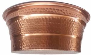 Cuenco de pedicura de cobre duradero con mango martillado a mano para aplicación en el pie - Product Image 5