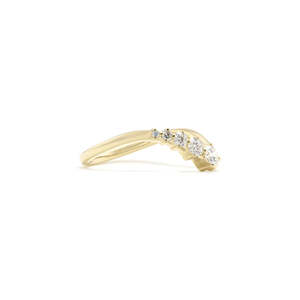 Anillo Moderno con Acento de Diamantes de Corte Redondo de 0.25 Ct D-F VVS1-VS2, Diamantes Cultivados en Laboratorio en Oro de 14K y 18K para Uso Diario o Regalo de Aniversario - Product Image 2