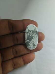 100% piedra preciosa de cabujón con parte posterior plana ovalada de howlita blanca Natural para la fabricación de joyas como anillos pulsera tobillera colgante para collar - Product Image 3