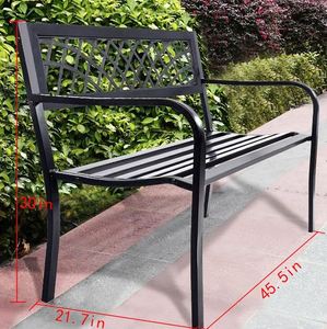 Teel-Banco de jardín de diseño moderno para el hogar, muebles de exterior, silla de asiento de lugar general, patio y parque - Product Image 6