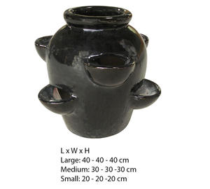 กระถางเซรามิกเคลือบเงาทรงกลมสไตล์วินเทจคุณภาพสูงสำหรับใช้ในบ้านและสำนักงาน ขายส่ง - Product Image 4