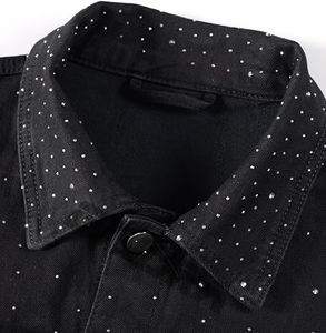 Veste en jean pour homme OEM, imperméable, surdimensionnée, à boutons, avec logo sur le devant, personnalisable - Product Image 3