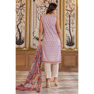 Traje de 3 Piezas para Mujer con Estampado Floral y Cuello Bordado CL-62185 - Product Image 6