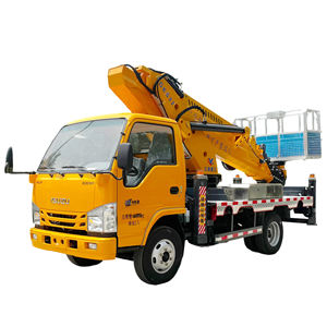 חם מוכר isuzu שלדת דיזל מופעל מעלית פלטפורמת מעלית זרוע ישר הידראולי מכונית עבודה אווירית - Product Image 3