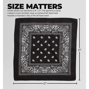 Bandana classique à imprimé paisley et multi-usages pour l'extérieur, avec des motifs colorés, bandana hip-hop en gros - Product Image 2