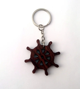Trendy Walnut Wood, Nautical Keychain, Environmental Friendly Green Materials High Quality Best Nautical <b>Ship</b> - Product Image 2