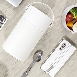 Barattolo per alimenti con Logo personalizzato contenitore <span class=keywords><strong>Thermos</strong></span> in acciaio inossidabile contenitore contenitore caldo per la conservazione degli alimenti 1,1l flaconi per alimenti con cucchiaio - Product Image 6