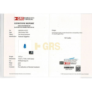 บลูแซฟไฟร์-3.97 กะรัต พลอยธรรมชาติเจียระไนทรงเหลี่ยม สีน้ำเงินเข้ม ขนาด 10 มม. ความสูง 8 มม. ผ่านการอบความร้อน พลอยเม็ดเดี่ยว - Product Image 4