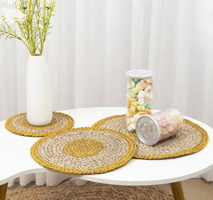 แผ่นรองจาน/แผ่นรองจานไม้ไผ่ผักตบชวาแผ่นรองจานซิลิโคนสำหรับรับประทานอาหารคลาสสิกแบบธรรมชาติแบบยั่งยืนผลิตจาก2024 - Product Image 2