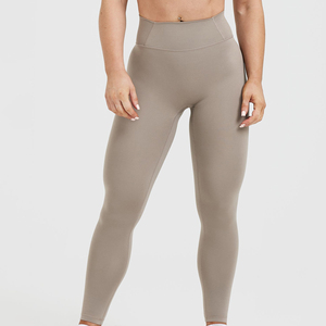 Womens High Quality Quick-Dry Fitness <b>Seamless</b> Yoga <b>Leggings</b> XL Custom Spandex Crossover Waist Pants Fashionable - Product Image 2