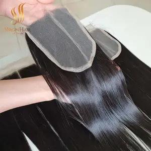 Raw Vietnamese Human Hair Extensions Best Quality Super Double Drawn Bone Straight Full Cuticle Aligned Weft Natural Black