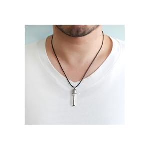 Collana Cevşen 925 in argento Sterling con scritta "Allah" in arrapato su una catena di corda imbottita di Zamzam - Product Image 2