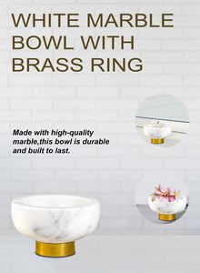 HOT SELLING MARBLE <b>WHITE</b> FINISH CLASSIC Party Decorative Bowl Centerpiece <b>Table</b> Accent Modern Design Quality Luxury - Product Image 5