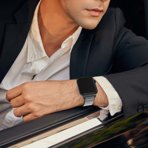 Chất Lượng Cao Phụ Nữ Cô Gái Bling Co Giãn Ban Nhạc Vòng Tròn Đôi Khóa Từ Kim Cương Dây Đeo Đồng Hồ Cho Apple Ban Nhạc Đồng Hồ - Product Image 6