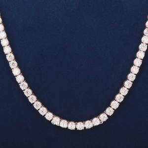 Lujo Real diamante tenis cadena joyería 4MM 24 pulgadas 925 Plata Moissanite tenis cadena collar mejor oferta - Product Image 4