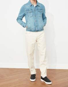 Chaqueta Vaquera Vintage Lavada para Hombre, Diseño Elegante con Cuello Camisero, Precio Bajo, Talla 2XL, Chaqueta Vaquera para Hombre, Chaqueta Elegante - Product Image 3