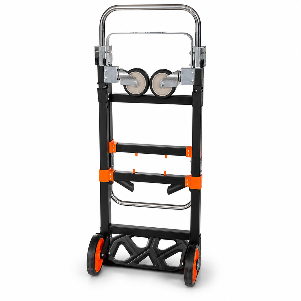 Metal Wheel Platform 2 in 1 Convertible Folding Hand Truck 150kg Fully Welded Metal 2 Wheel ...
