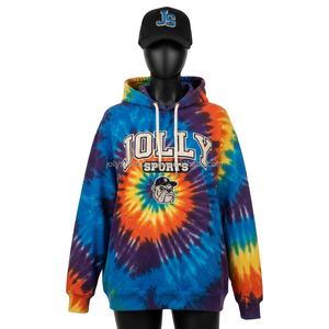 Sweat à capuche pour femme Premium 320 GSM, en molleton de coton doux, couleurs tie-dye vives, logo brodé personnalisé, coupe ajustée, lavage facile - Product Image 6