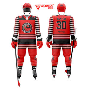 ชุดยูนิฟอร์มฮอกกี้น้ำแข็งแบบสั่งพิมพ์ลายเฉพาะสำหรับทีม |   ออกแบบเสื้อฮอกกี้คุณภาพสูงระดับมืออาชีพของคุณเอง ระบายอากาศได้ดี แห้งเร็ว - Product Image 4