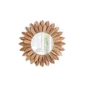Cadre en bois miroir mural rond de meilleure qualité pour la décoration intérieure salle de bain et hôtels avec couleur personnalisée et S - Product Image 1
