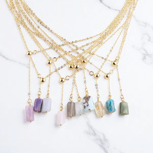 สร้อยคอประดับท่อพลอยซิทรีนดิบ-สร้อยจี้อัญมณีสีเงิน925-เครื่องประดับโซ่แฟชั่นสีเงิน925 - Product Image 3