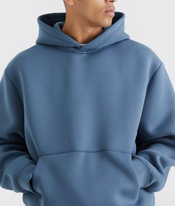 เสื้อสเวตเตอร์ผ้าฝ้าย100% สำหรับผู้ชายเสื้อฮู้ดพิมพ์ลายโลโก้แบบโอเวอร์ไซส์ฮิปฮอปผ้าฝ้าย - Product Image 3