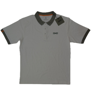 T-shirt à manches courtes gris pour homme Dacia, en jersey de coton antibactérien uni, vêtement décontracté avec logo sur le devant - Product Image 1