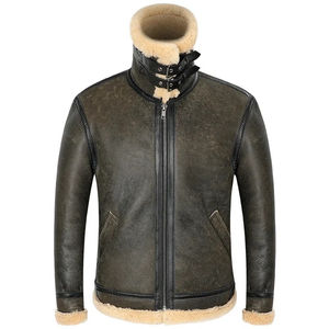 Blouson aviateur vintage en peau de mouton B3 |   Manteau aviateur en cuir d'agneau pour homme |   Veste d'hiver pour pilote, OEM ODM, vente en gros - Product Image 6